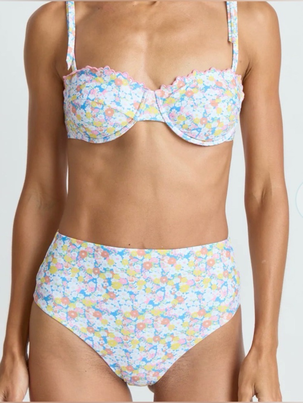 NWT Minnow jasmine blossom high waist bikini - SET